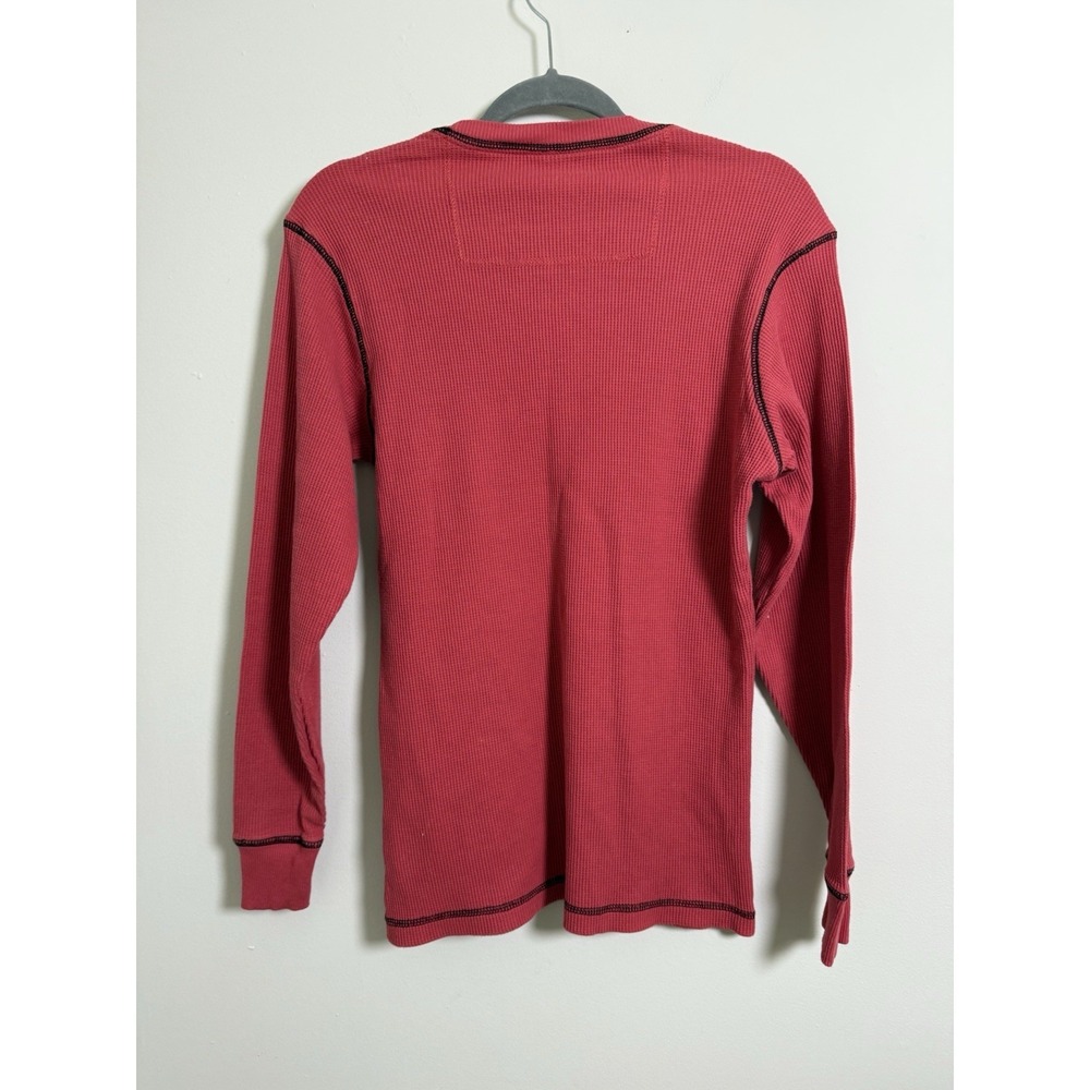 Two Harley Davidson Waffle‎ Knit Shirts Mens Sz XL Solid Red Biking Layering - Picture 10 of 11